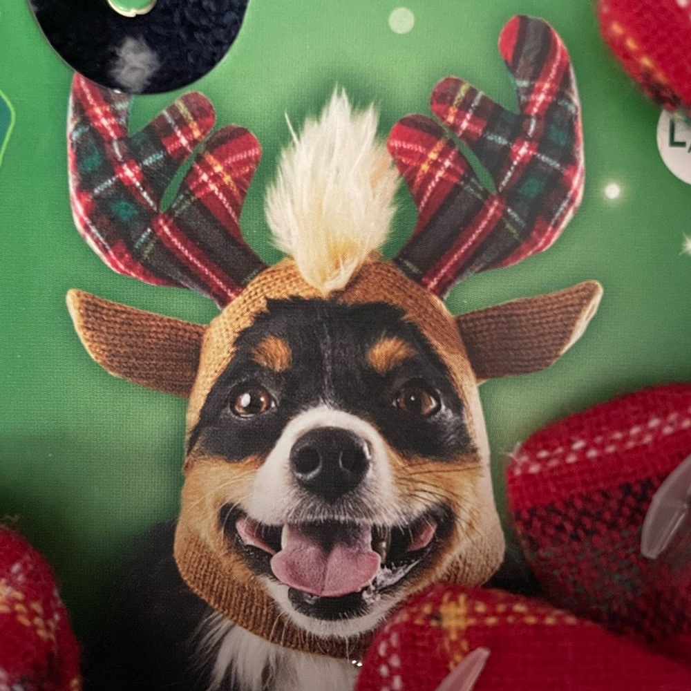 Dog Reindeer Antler Hat NWT